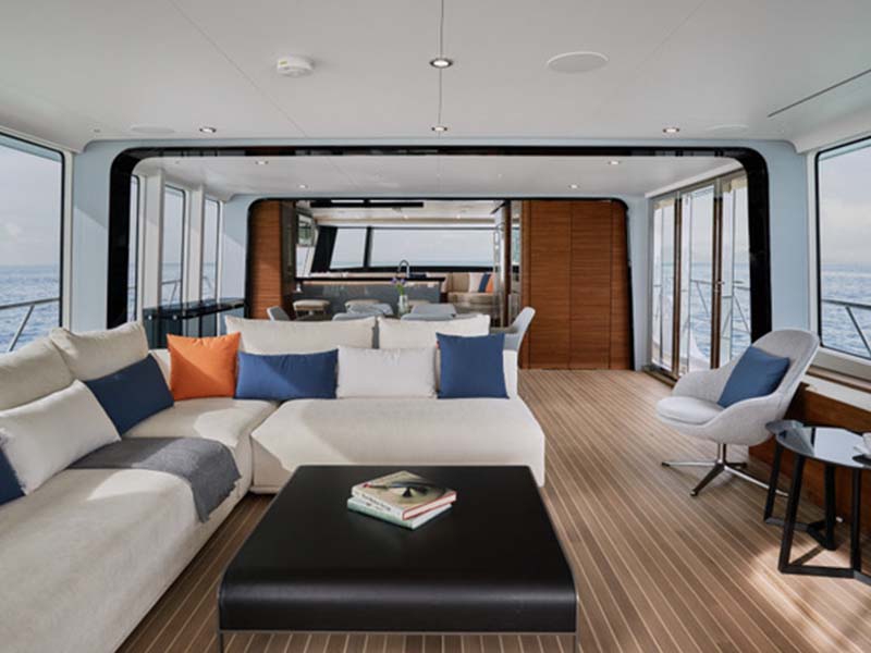 Teak flooring can also be used for yacht interior floors
