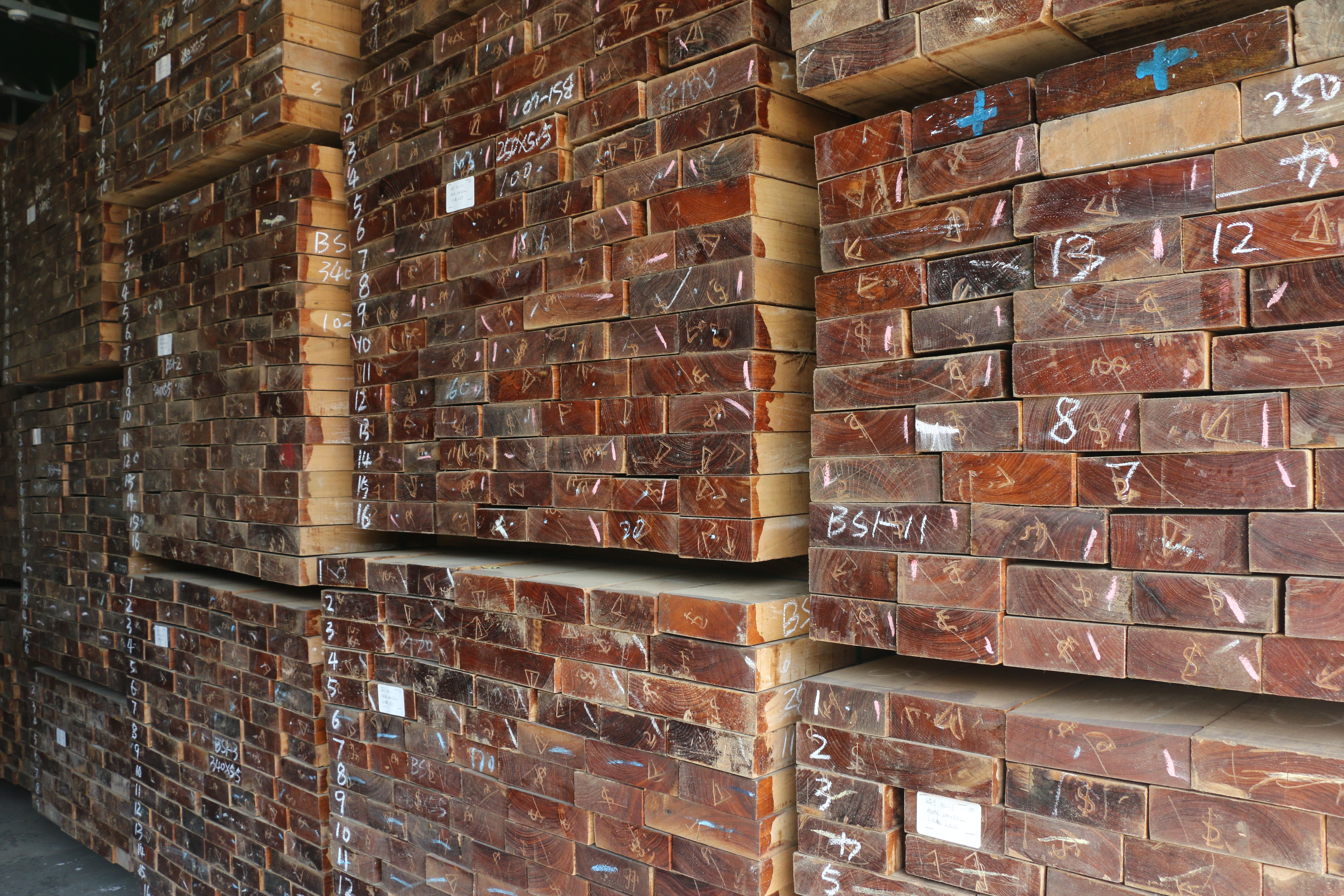 Architectural-Grade Golden Teak Beams