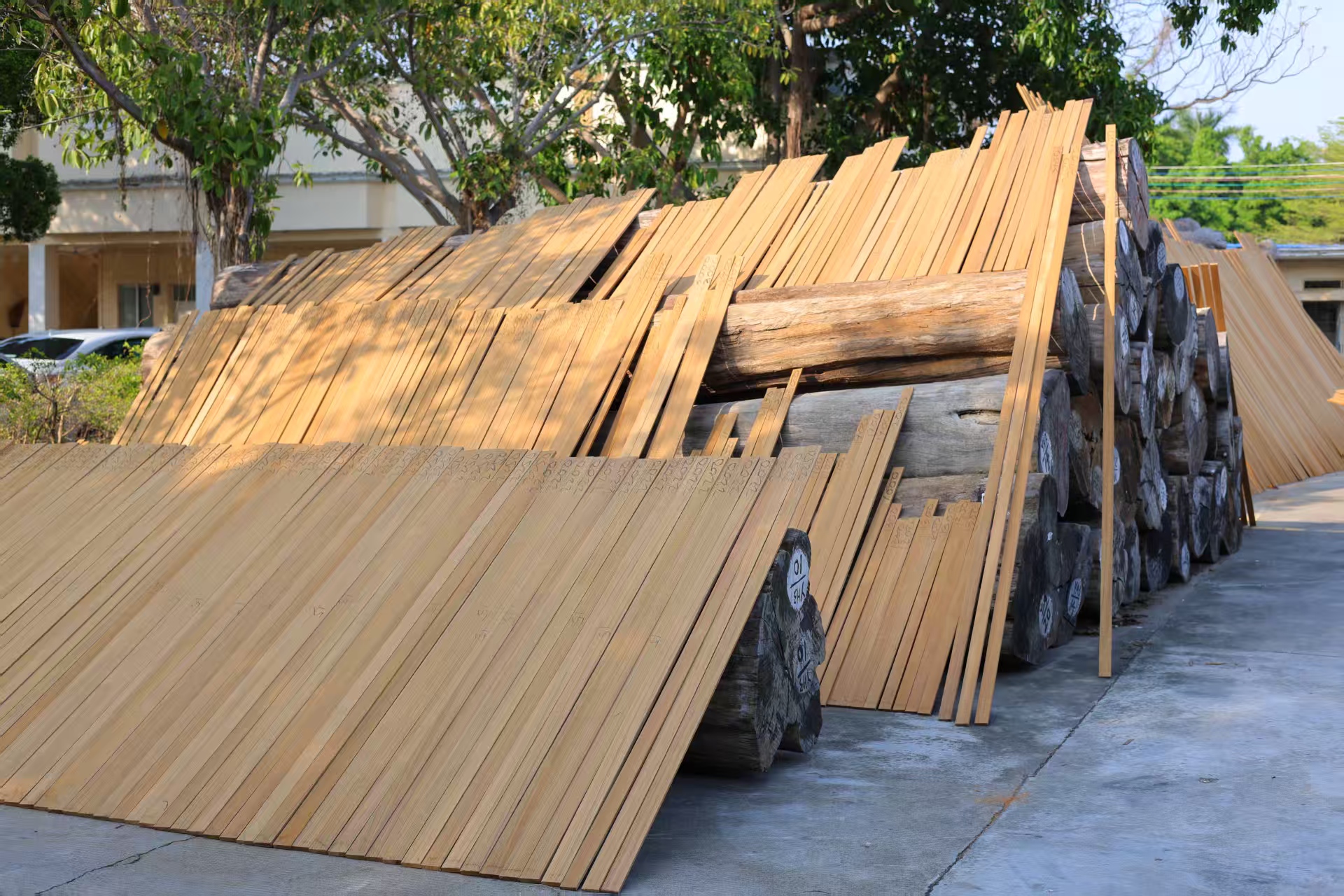 High-Quality Golden Color Burma Teak Decking